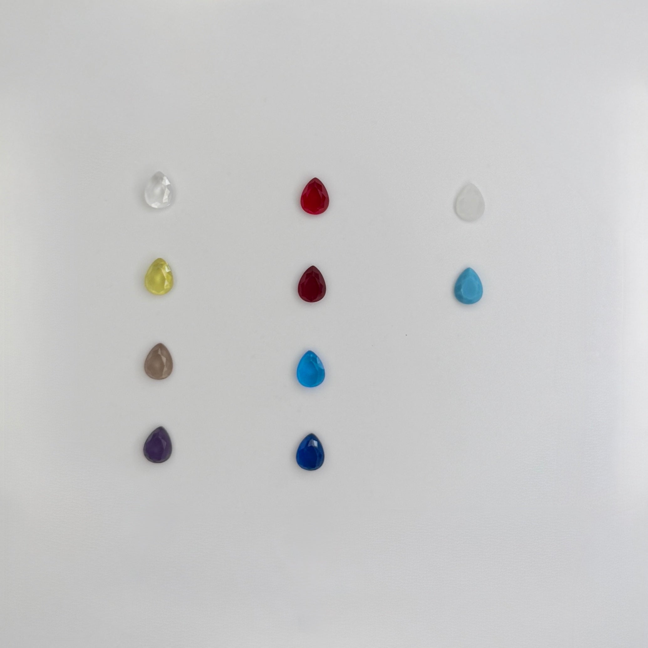 Flat Back Faceted Pear