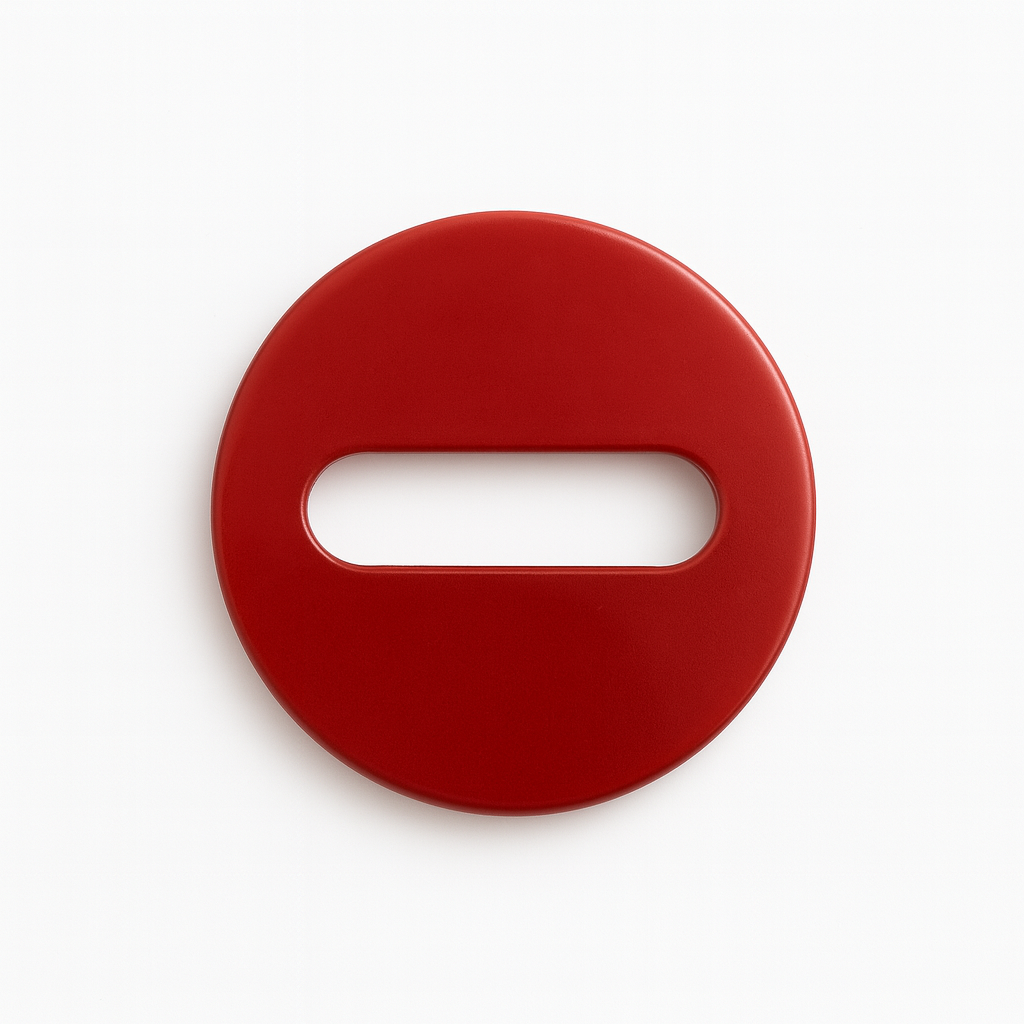 Flat Round with Horizontal Hole