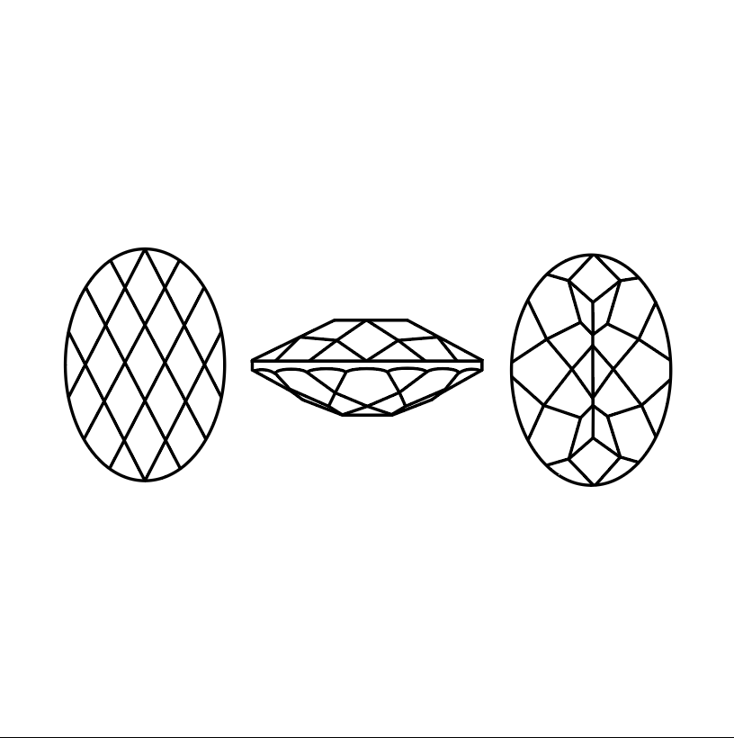 Oval Faceted Top