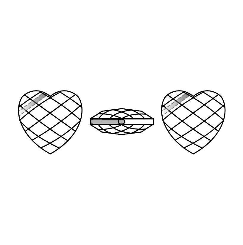 Twinface Heart with Drill