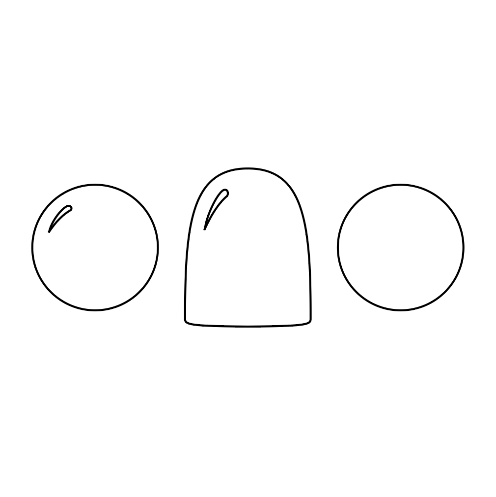 Flat Back Round Cabochon