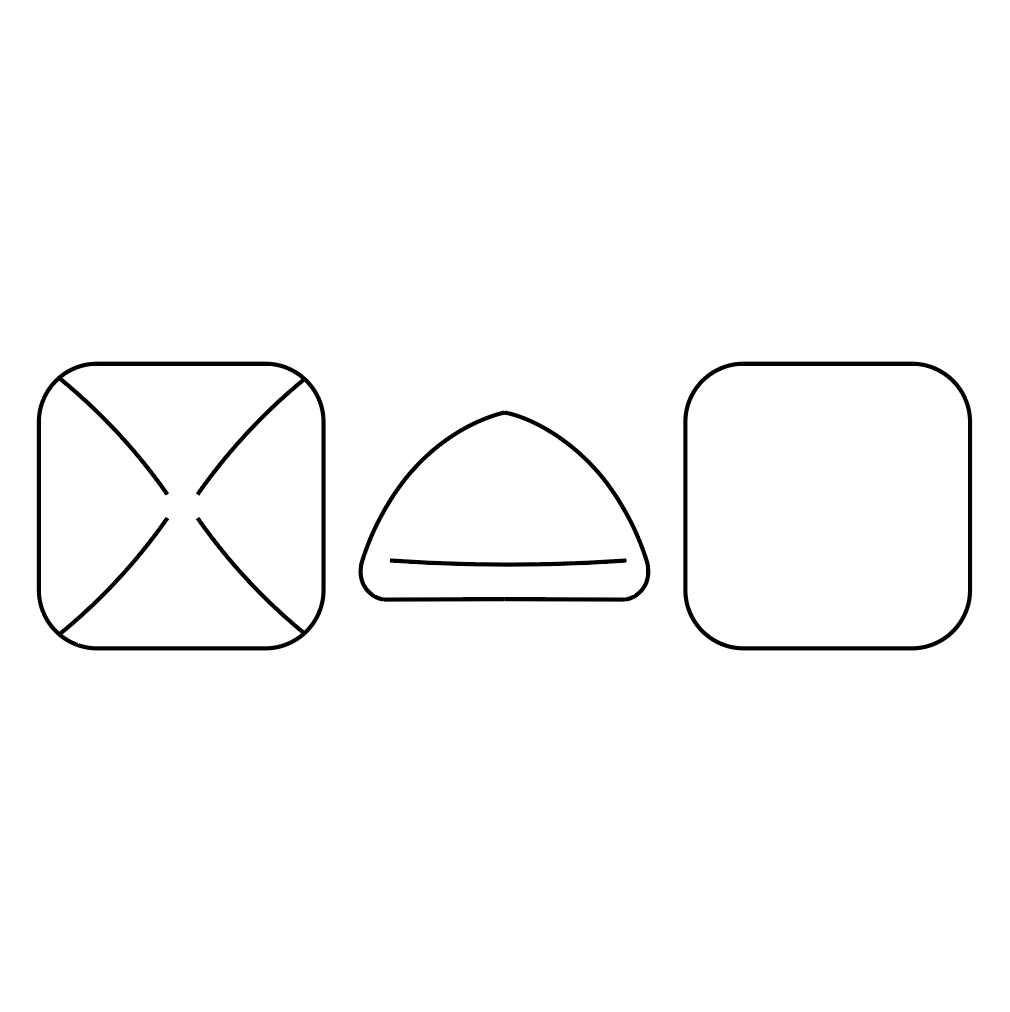 Flat Back Square Cabochon